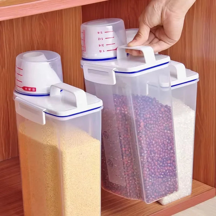 Moisture-Proof Grain Storage Jar Sealed Rice Bucket Pet Food Container 1pcs Or 3pcs Set Kitchen Storage Box for Dry Goods