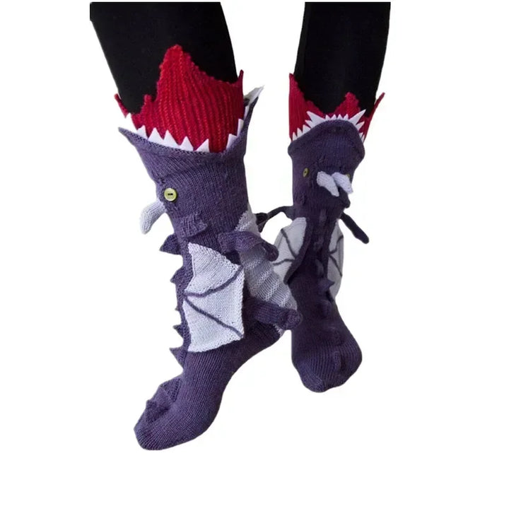 Christmas Socks Unisex Winter Warm Floor Sock Shark Fish Chameleon Crocodile Knitted Socks Cute Novelty New Men Women Xmas Gift