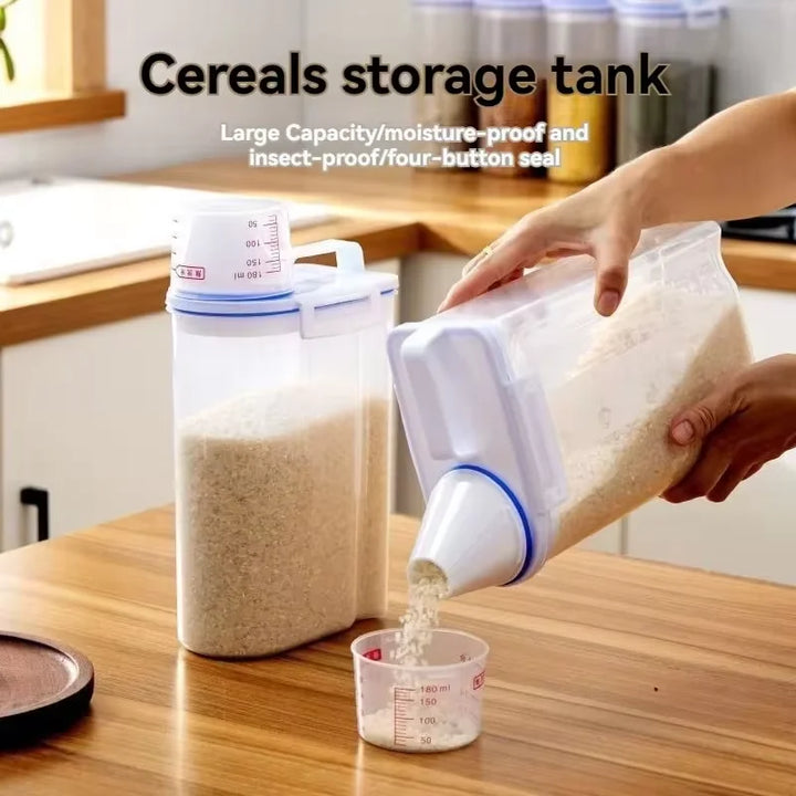 Moisture-Proof Grain Storage Jar Sealed Rice Bucket Pet Food Container 1pcs Or 3pcs Set Kitchen Storage Box for Dry Goods