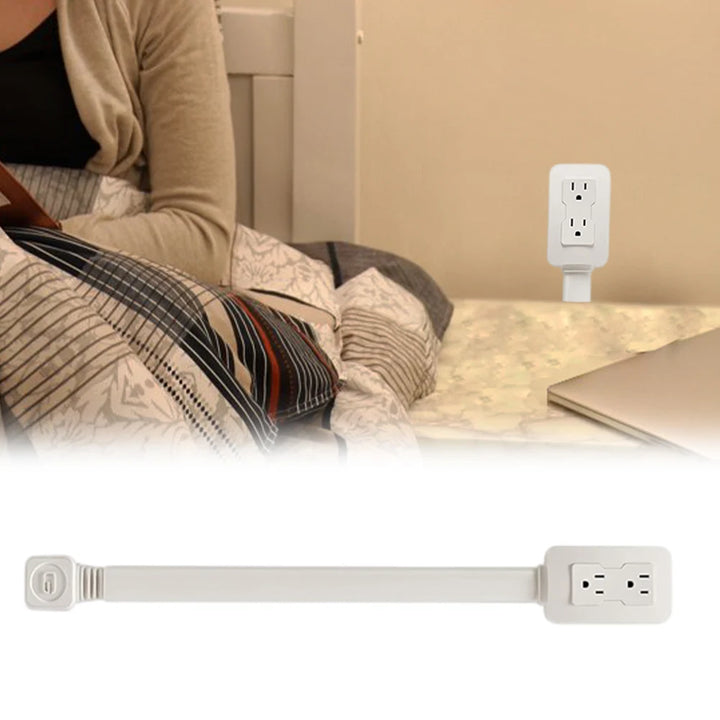 Electrical Outlet Extender Access Hard-to-Reach Outlets 2 AC USB-A USB-C Use Behind Couches Nightstands Desks and More