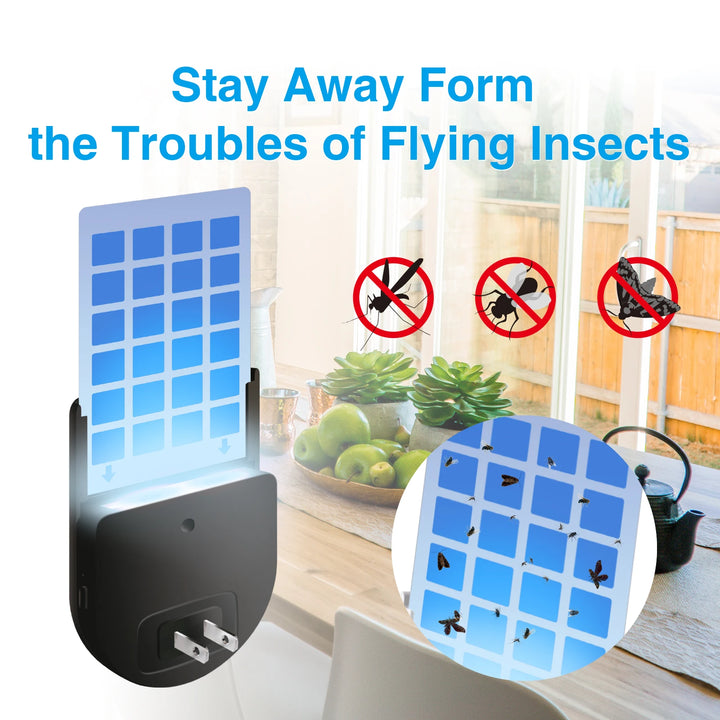 Plug-in Flying Insect Trap, Fruit Fly Traps for Indoors, Safer Home Indoor, Bug Light Indoor Plug-in, Mosquito Trap, Fruit Fly