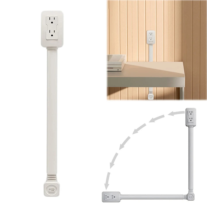 Electrical Outlet Extender Access Hard-to-Reach Outlets 2 AC USB-A USB-C Use Behind Couches Nightstands Desks and More